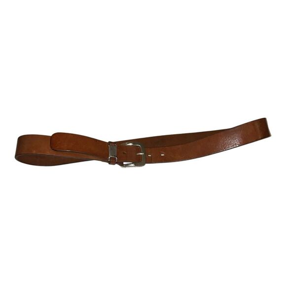 Roundtree & York Men’s Brown Leather Belt with Silver Buckle, Size 38 - Picture 10 of 16